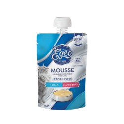 EGEO CAT MOUSSE STERILIZED TUNA, KRILL & CRANBERRY 100gr EGEO CAT MOUSSE STERILIZED TUNA, KRILL & CRANBERRY 100gr