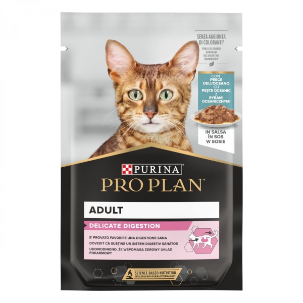 PRO PLAN DELICATE Cat Ψάρια Ωκεανού σε σάλτσα 26X85GR