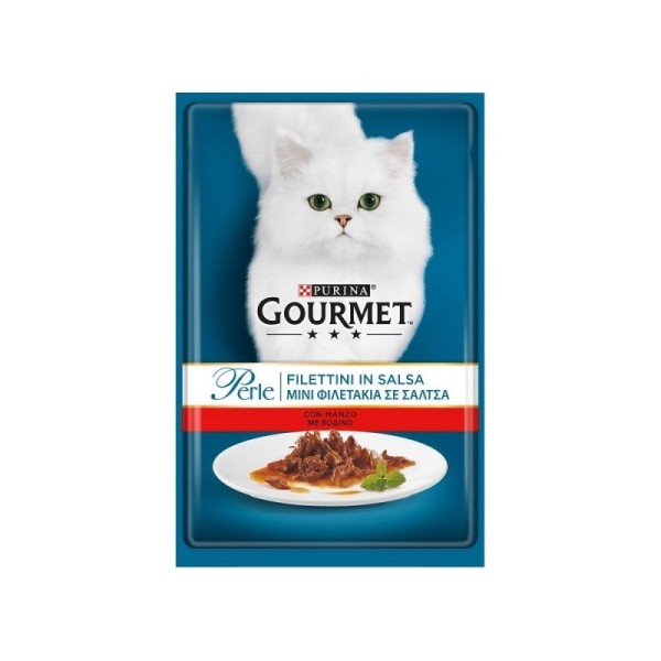 GOURMET PERLE ΦΙΛΕΤΑΚΙΑ 26 Χ 85gr ΒΟΔΙΝΟ ΘΡΙΑΜΒΟΣ