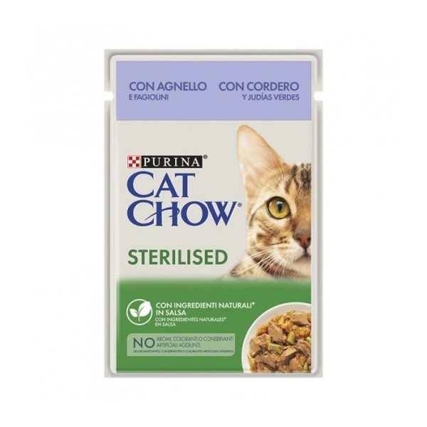 CAT CHOW STERILISED ΑΡΝΙ & ΦΑΣΟΛΑΚΙΑ ΣΕ ΣΑΛΤΣΑ 26X85gr CAT CHOW STERILISED ΑΡΝΙ & ΦΑΣΟΛΑΚΙΑ ΣΕ ΣΑΛΤΣΑ 26X85gr
