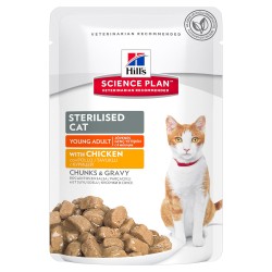 HILL'S FELINE YOUNG ADULT STERILISED CHICKEN 12x85GR(ΦΑΚΕΛΑΚΙ)