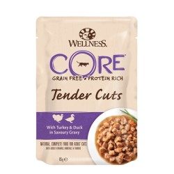WELLNESS CORE CAT TENDER CUTS ΓΑΛΟΠΟΥΛΑ & ΠΑΠΙΑ 85GR WELLNESS CORE CAT TENDER CUTS ΓΑΛΟΠΟΥΛΑ & ΠΑΠΙΑ 85GR