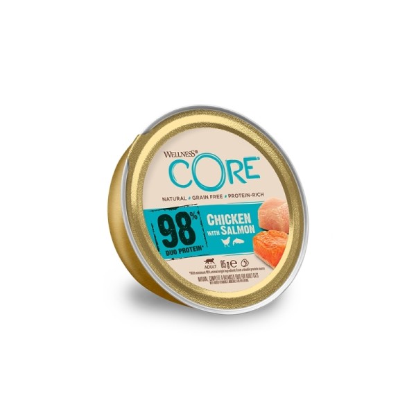 WELLNESS CORE CAT DUO PROTEIN ΠΑΤΕ ΚΟΤΟΠΟΥΛΟ ΣΟΛΟΜΟΣ 85GR WELLNESS CORE CAT DUO PROTEIN ΠΑΤΕ ΚΟΤΟΠΟΥΛΟ ΣΟΛΟΜΟΣ 85GR