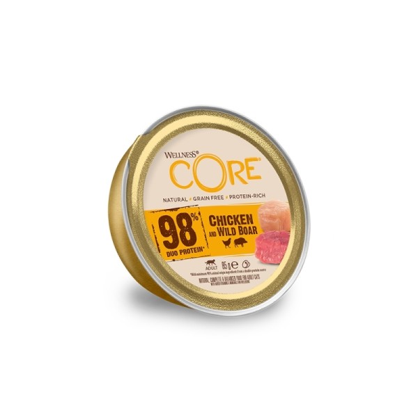 WELLNESS CORE CAT DUO PROTEIN ΠΑΤΕ ΚΟΤΟΠΟΥΛΟ & ΑΓΡΙΟΧΟΙΡΟΣ 85GR