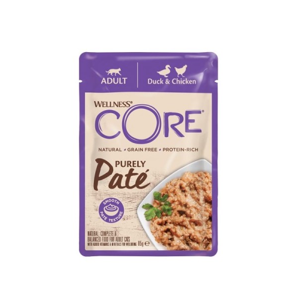 WELLNESS CORE CAT ΦΑΚΕΛΑΚΙ ΠΑΤΕ ΠΑΠΙΑ & ΚΟΤΟΠΟΥΛΟ 85gr