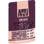 AATU CAT SALMON,CHICKEN & PRAWN 10X85GR AATU CAT SALMON,CHICKEN & PRAWN 10X85GR