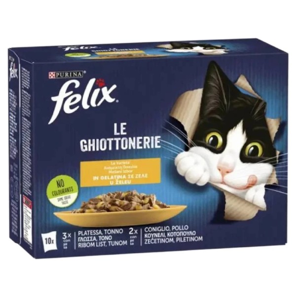 Felix AGAIL Πολυσυσκευασία 10x85gr με Τόνο, Κοτόπουλο, Κουνέλι & Γλώσσα Felix AGAIL Πολυσυσκευασία 10x85gr με Τόνο, Κοτόπουλο, Κουνέλι & Γλώσσα