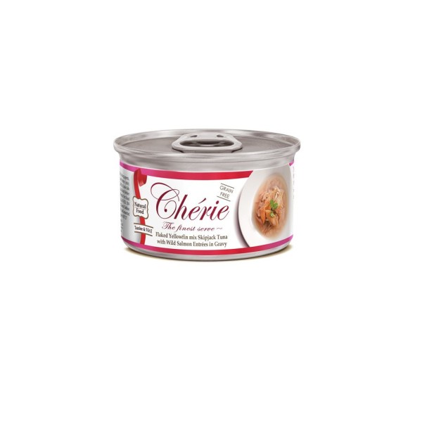 CHERIE TUNA & WILD SALMON GRAVY 80GR CHERIE TUNA & WILD SALMON GRAVY 80GR