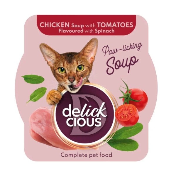DELICKCIOUS ΣΟΥΠΑ ΚΟΤΟΠΟΥΛΟ ΝΤΟΜΑΤΑ ΣΠΑΝΑΚΙ 80GR