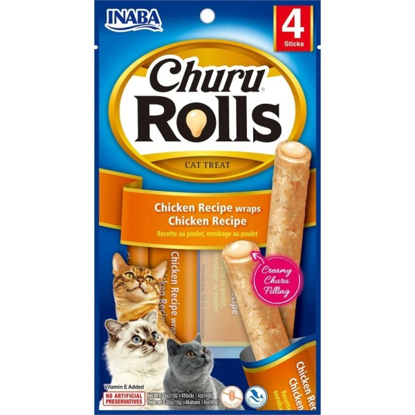 CHURU CAT ROLLS CHICKEN 40GR