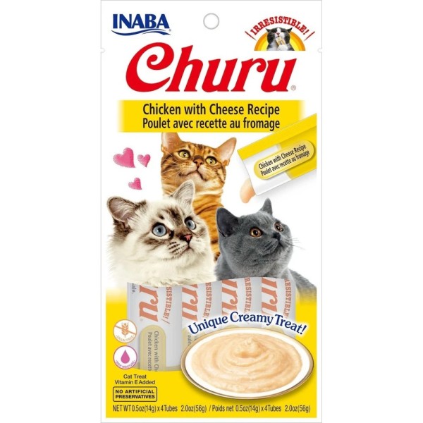 CHURU CAT CHICKEN & CHEESE 56GR