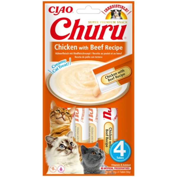 CHURU CAT CHICKEN & BEEF 56GR