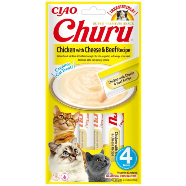CHURU CAT CHEESE & BEEF 56GR