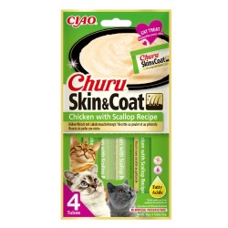 CHURU CAT SKIN & COAT CHICKEN & SCALLOP 56GR