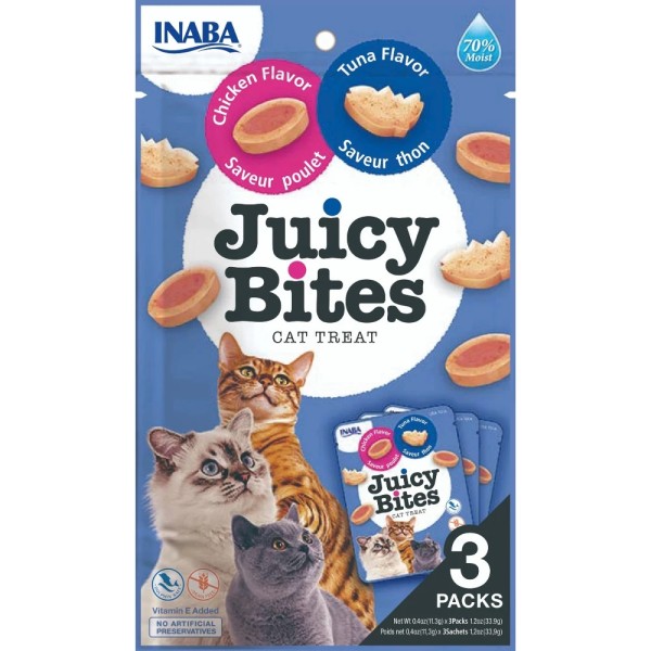 CHURU CAT JUICY BITES TUNA & CHICKEN 33,9GR