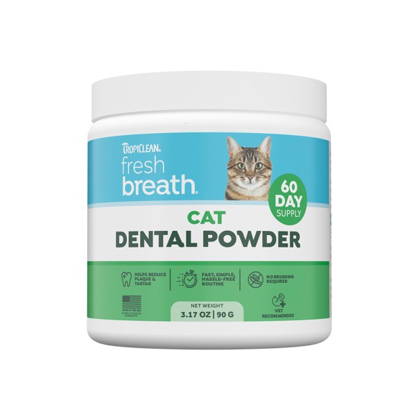 TROPICLEAN Dental Powder Cat 90gr TROPICLEAN Dental Powder Cat 90gr