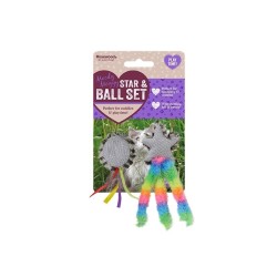 ROSEWOOD ΠΑΙΧΝΙΔΙ ΓΑΤΑΣ MOODY MOGGY RAINBOW STAR & BALL ROSEWOOD ΠΑΙΧΝΙΔΙ ΓΑΤΑΣ MOODY MOGGY RAINBOW STAR & BALL