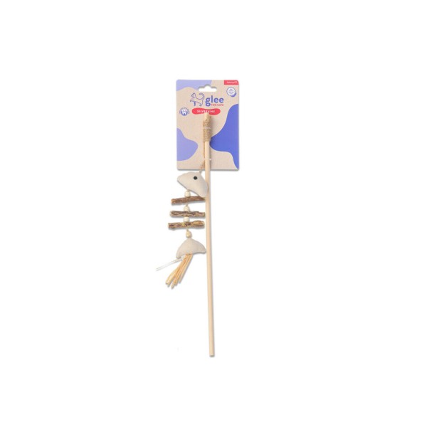 GLEE ΠΑΙΧΝΙΔΙ ΓΑΤΑΣ FISH BONE WAND ΜΕ CATNIP 21cm