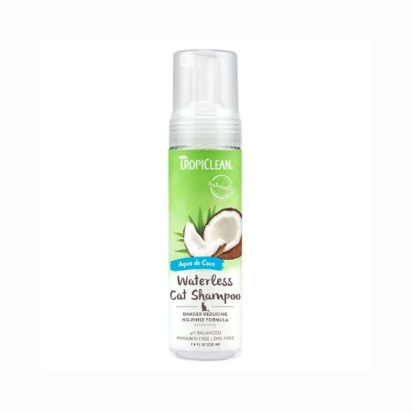 TROPICLEAN WATERLESS CAT SHAMPOO ΚΑΡΥΔΑ 220ML TROPICLEAN WATERLESS CAT SHAMPOO ΚΑΡΥΔΑ 220ML