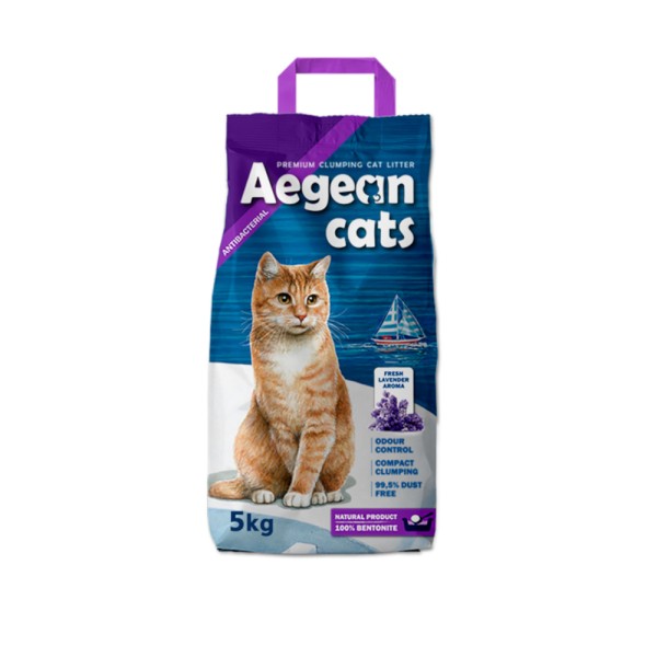 AEGEANCAT  LAVENDER ΑΜΜΟΣ ΓΑΤΑΣ ΣΥΓΚΟΛΛΗΤΙΚΗ 5KG