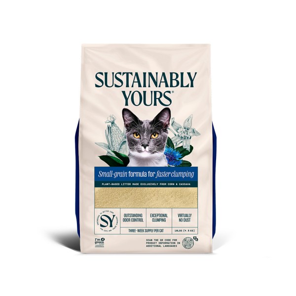SUSTAINABLY YOURS Small Grain Cat Litter 4,54kg SUSTAINABLY YOURS Small Grain Cat Litter 4,54kg