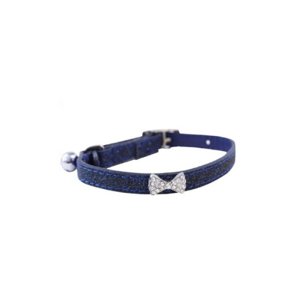 ΠΕΡΙΛΑΙΜΙΟ ΓΑΤΑΣ FINESSE GLITTER BOW BLUE 10868 ΠΕΡΙΛΑΙΜΙΟ ΓΑΤΑΣ FINESSE GLITTER BOW BLUE 10868
