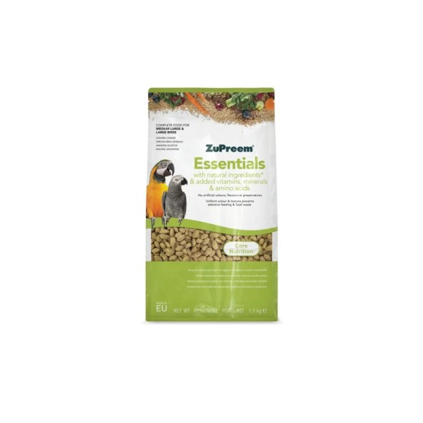 ZUPREEM ESSENTIALS MEDIUM/LARGE BIRDS 1KG ZUPREEM ESSENTIALS MEDIUM/LARGE BIRDS 1KG