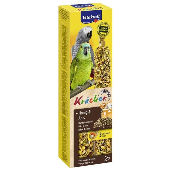 VITAKRAFT KRACKER DUO ΓΙΑ ΜΕΓΑΛΟΥΣ ΠΑΠΑΓΑΛΟΥΣ ΜΕ ΜΕΛΙ, ΓΛΥΚΑΝΙΣΟ VITAKRAFT KRACKER DUO ΓΙΑ ΜΕΓΑΛΟΥΣ ΠΑΠΑΓΑΛΟΥΣ ΜΕ ΜΕΛΙ, ΓΛΥΚΑΝΙΣΟ