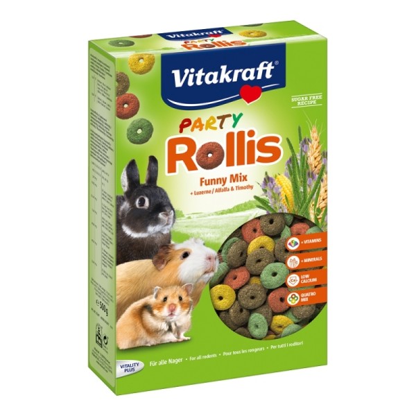 VITAKRAFT ROLLIS PARTY ΜΠΟΥΚΙΤΣΕΣ 500GR VITAKRAFT ROLLIS PARTY ΜΠΟΥΚΙΤΣΕΣ 500GR