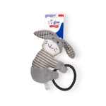 GLEE ΠΑΙΧΝΙΔΙ ΣΚΥΛΟΥ BUNNY GREY HOOP ROPE SQUEAKY